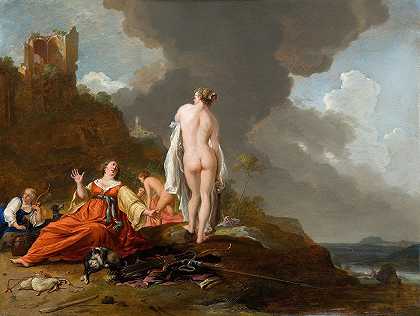 巴托洛缪斯·布伦伯格的《与睡莲和戴安娜的风景》