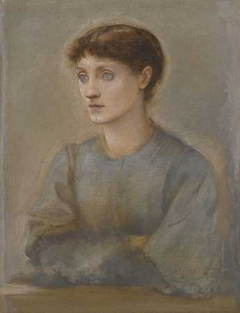 爱德华·科利·伯恩·琼斯爵士的《艺术家的女儿玛格丽特肖像》