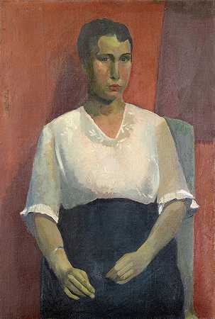 弗朗茨·马伦特的《穿白衬衫的女士肖像》