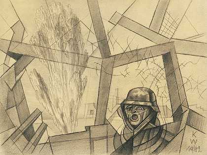 卡尔·维纳的《鼓火中的德国士兵》
