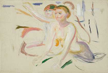 Edvard Munch的《洗澡的女人》