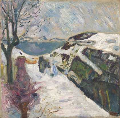 爱德华·蒙克的《来自Kragerø的冬季风景》