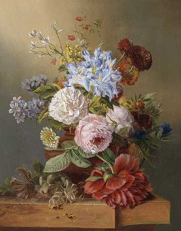 约瑟夫·舒斯特的《花的静物》
