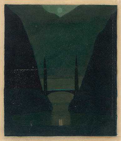 赫伯特·克劳利的《山区风景中的桥梁》