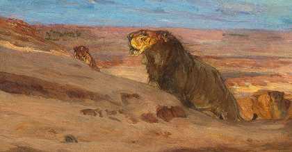 亨利·奥斯瓦·坦纳的《沙漠中的狮子》
