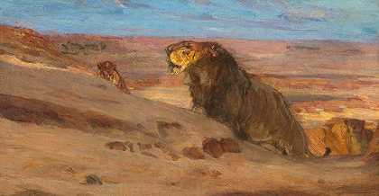 亨利·奥斯瓦·坦纳的《沙漠中的狮子》