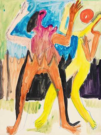 恩斯特·路德维希·凯尔希纳（Ernst Ludwig Kirchner）的《Ballspielendens Paar》