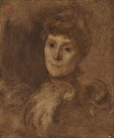 《一个女人的肖像》（Eugène Carriere）