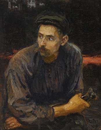 伊利亚·埃菲莫维奇·列宾的《工人肖像》