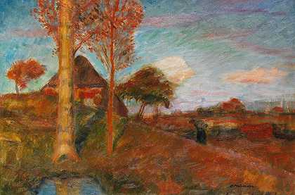 奥托·莫德松的《荒野中的秋日黄昏》