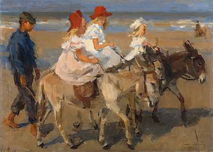 艾萨克·伊斯拉尔斯的《海滩上的驴骑》