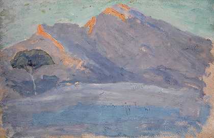 恩斯特·席斯的《夜光中的裸山》