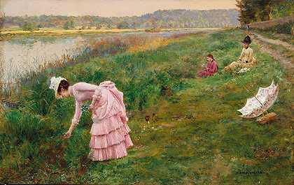玛丽·弗朗索瓦·费尔明·吉拉德的《采摘野花》