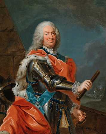 “长老约翰·海因里希·蒂施贝因的《威廉八世肖像，黑森·卡塞尔的墓地》（1682-1760）