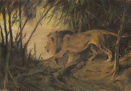 《狮子，拉到河边》作者：威廉·库内特