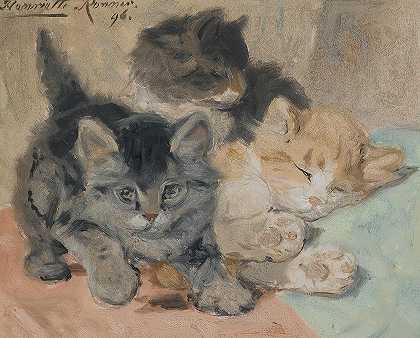 《三只小猫》（Henriëtte Ronner Knip）