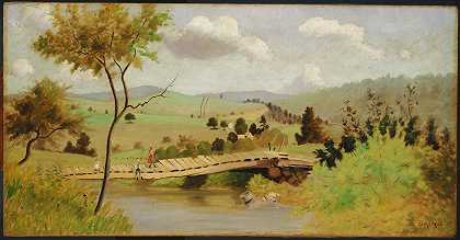 路易斯·米歇尔·艾尔谢米乌斯的《阿迪朗达克斯-钓鱼桥》
