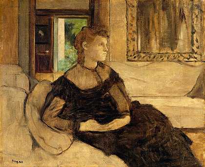 埃德加·德加的《泰奥多尔·戈比拉德夫人》（伊夫·莫里索，1838-1893）