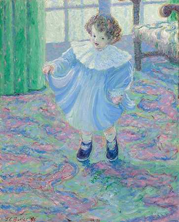 西奥多·厄尔·巴特勒的《莉莉·巴特勒（艺术家的女儿，克劳德·莫奈的继孙女）》