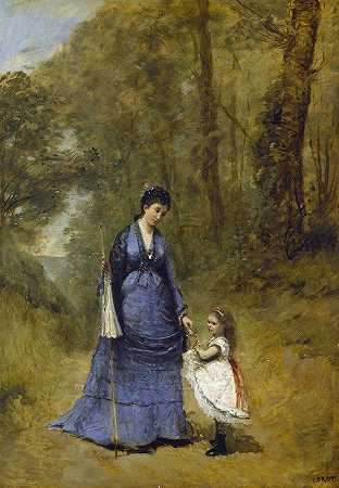 让-巴蒂斯特·卡米尔·科罗的《斯塔姆夫夫人和她的女儿》