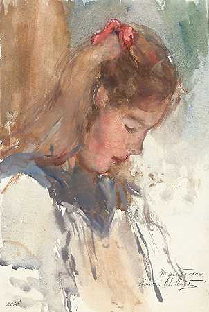 芭芭拉·伊丽莎白·范·霍滕（Barbara Elisabeth van Houten）的《玛丽耶·范·胡滕的女孩肖像》