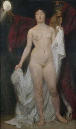 赫尔曼·贝伦斯的《女性裸体与死亡作为虚荣寓言》