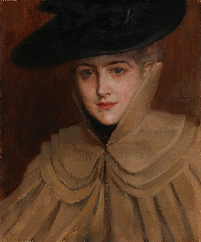 阿尔伯特·埃德尔费尔特的《年轻女人的肖像》