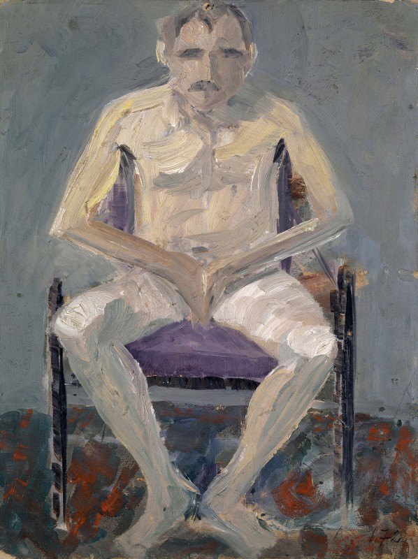 恩斯特·席斯的《软垫椅子上的裸体》