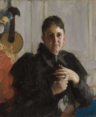 安德斯·佐恩的《约翰·克罗斯比·布朗夫人》（玛丽·伊丽莎白·亚当斯，1842-1918）