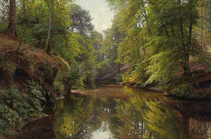 《森林河流风景》，作者：佩德·莫克·蒙森德