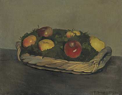 Félix Vallotton的《红黄苹果篮子》