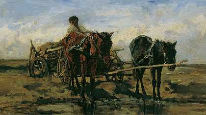 奥古斯特·冯·佩滕科芬的《匈牙利农民的水上汽车》