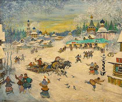 康斯坦丁·阿列克谢维奇·科罗文的《城市广场》