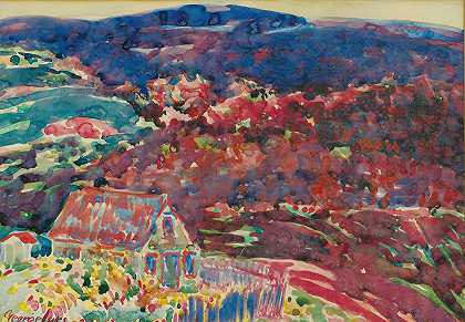 乔治·卢克斯的《紫色山丘》