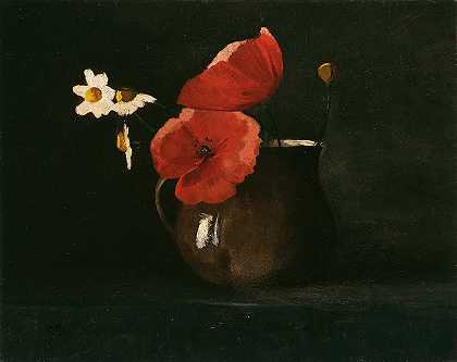 《花罂粟和雏菊》作者：奥迪隆·雷登