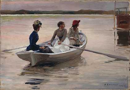 阿尔伯特·埃德尔费尔特的《划船女孩（群岛的夏天）》