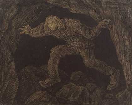 克里斯蒂安·劳德（Kristjan Raud）的《卡列维波穿过地狱之洞》