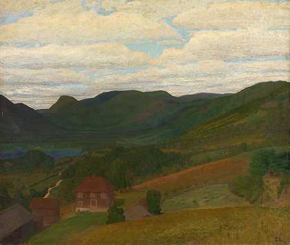 Thorvald Erichsen的《老农场的风景》