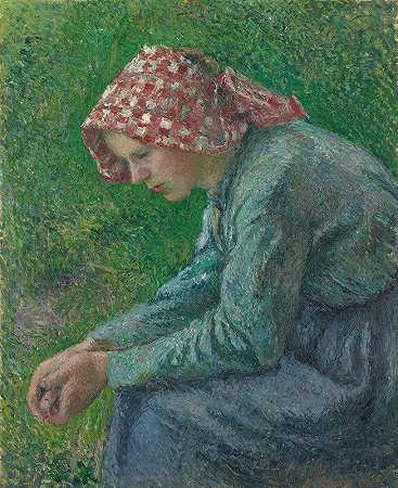 卡米尔·皮萨罗的《坐着的农妇》