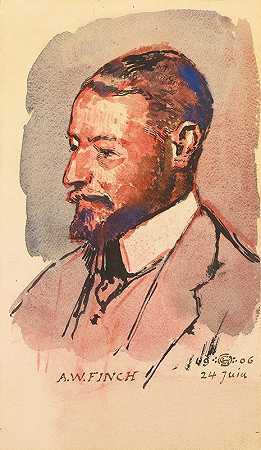 “艺术家肖像，阿尔弗雷德·威廉·芬奇（1854-1930），乔治·莱曼