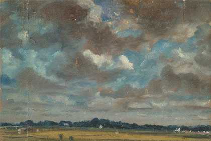 约翰·康斯特布尔（John Constable）的《灰色云的广阔风景》
