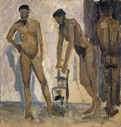 恩斯特·席斯的《三个黑人裸男》