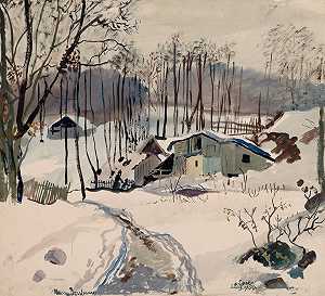 奥斯卡·拉斯克的《普雷斯鲍姆的冬季风景》