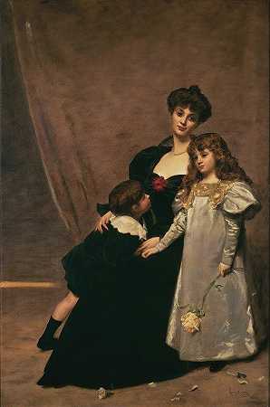 “母亲和孩子们（费杜夫人和她的孩子们）”，卡洛斯·杜兰著