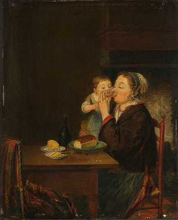 路易斯·伯纳德·科克勒斯的《母亲和她的孩子》