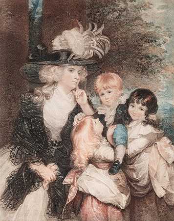 弗朗西斯科·巴托洛齐的《史密斯夫人和她的孩子》