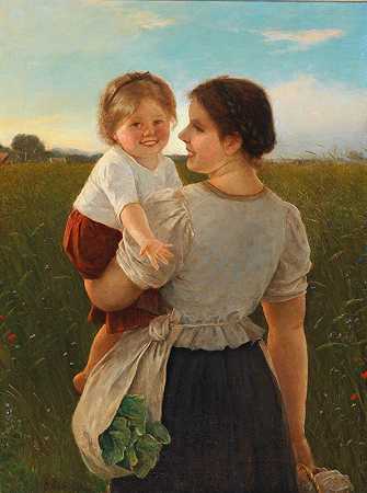 卡尔·冯·伯根的《母亲的幸福》