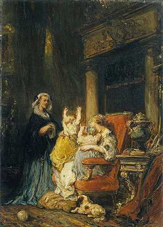 《年轻的母亲》（Eugène Isabey）