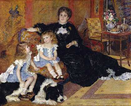 皮埃尔·奥古斯特·雷诺阿（Pierre Auguste Renoir）的《乔治·夏彭蒂埃夫人（Marguérite Louise Lemonnier，1848-1904）和她的孩子们，乔治·贝尔特（1872-1945）和保罗·埃米尔·查尔斯（1875-1895）》