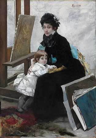 阿尔伯特·贝斯纳德的《玛德琳·勒罗和她的女儿伊冯》